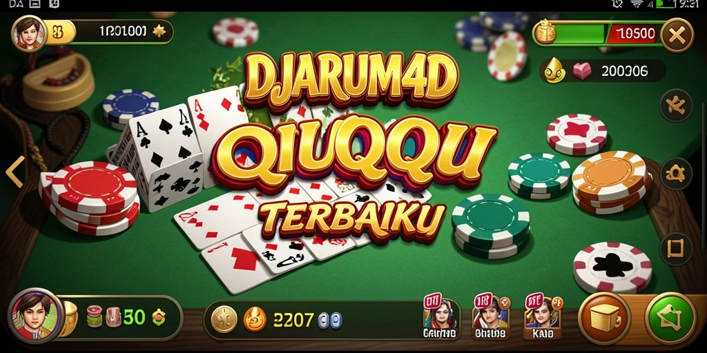 Tampilan gameplay seru DJARUM4D yang menggambarkan permainan QiuQiu.