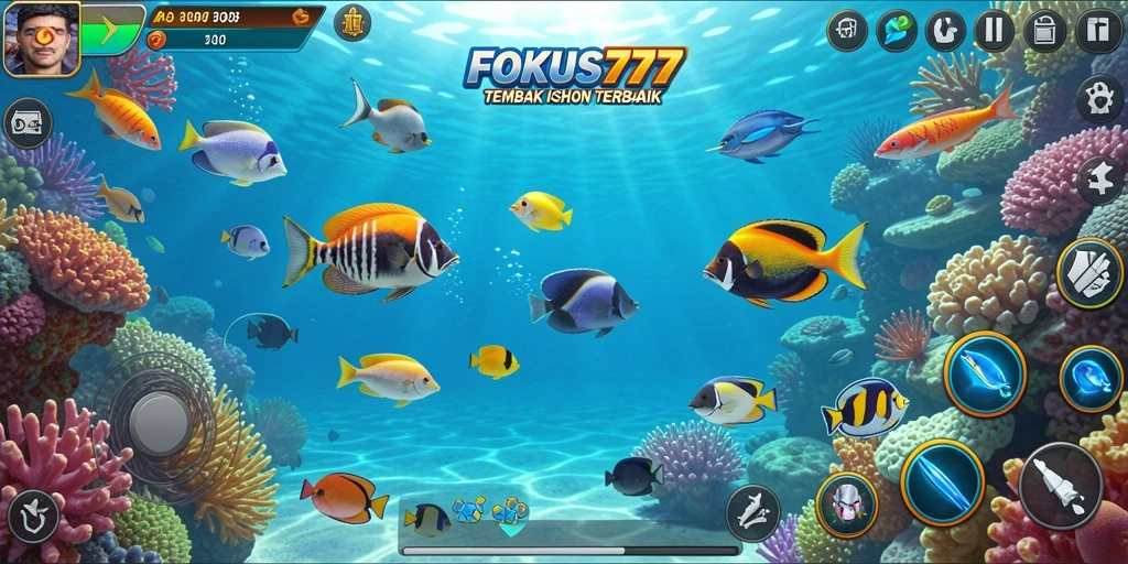 Tampilan gameplay FOKUS777 yang menegangkan dan penuh warna.