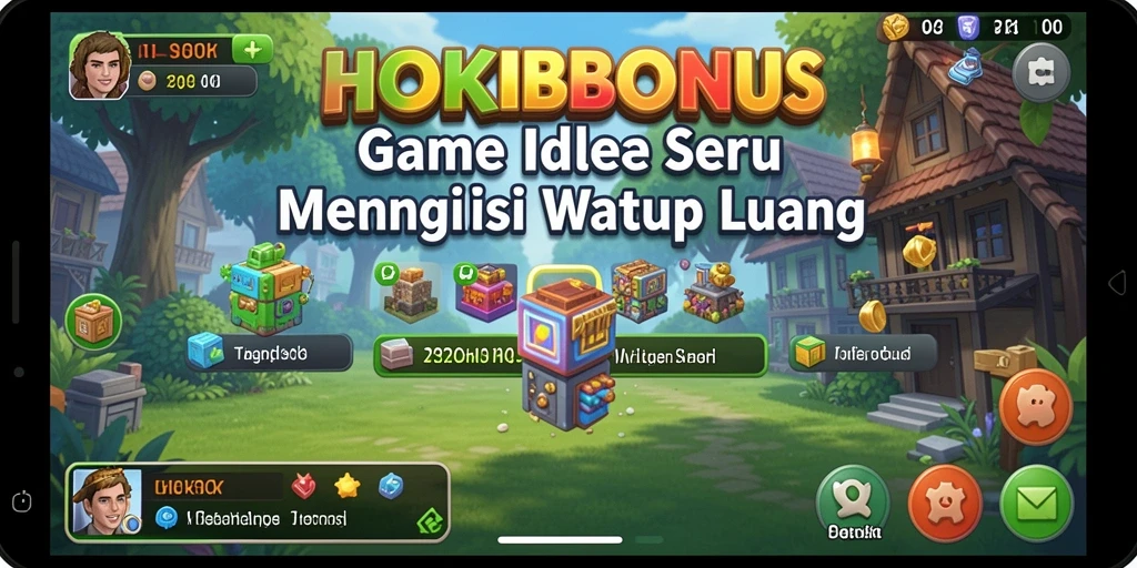 Screenshot utama HOKIBONUS menampilkan momen seru dalam gameplay Idle.
