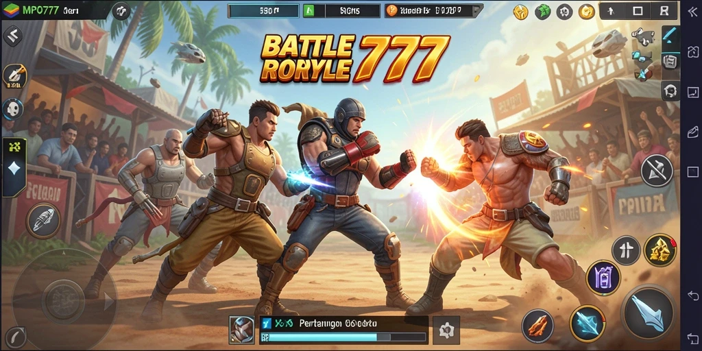 Tampilan aksi seru dalam pertarungan Battle Royale MPO777.