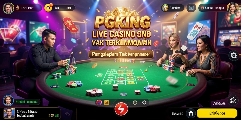 Tampilan menarik dari gameplay Live Casino di PGKING.