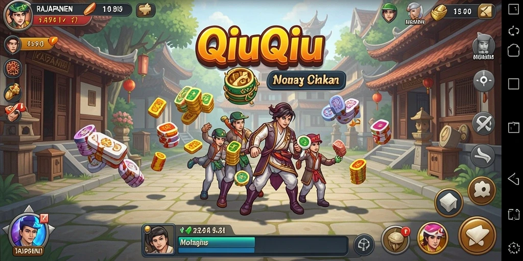 Tampilan gameplay QiuQiu yang seru dan mengasyikkan.