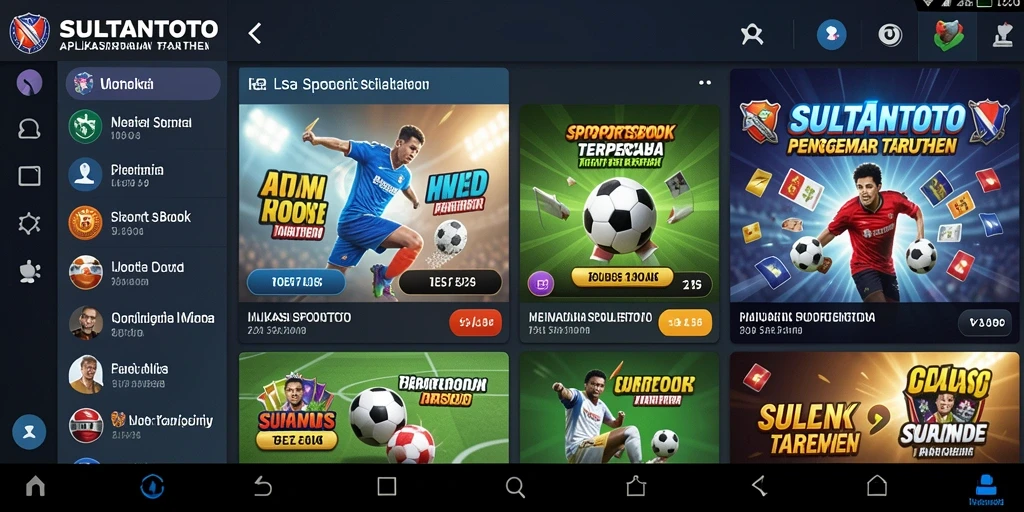 Tampilan gameplay SULTANTOTO dengan berbagai pilihan taruhan olahraga.