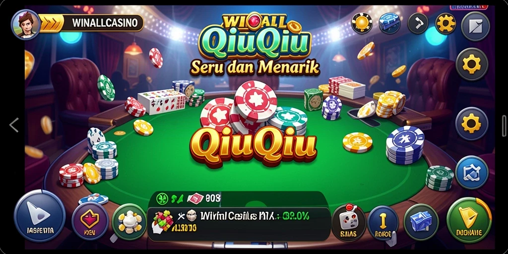 Tampilan utama gameplay QiuQiu yang menarik.
